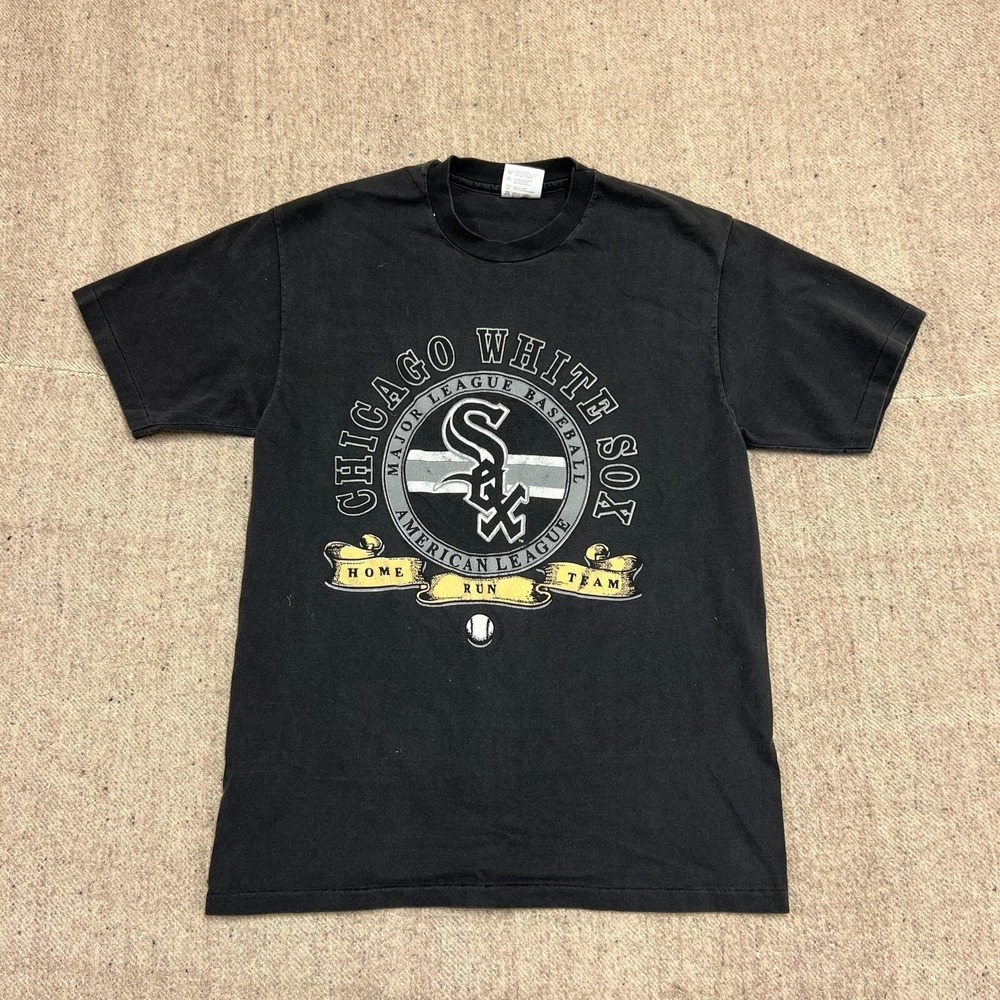 Vintage Chicago White Sox Shirt Mens Large Black 1990s MLB